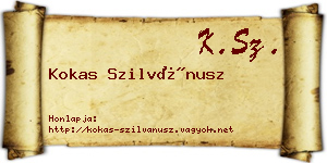 Kokas Szilvánusz névjegykártya